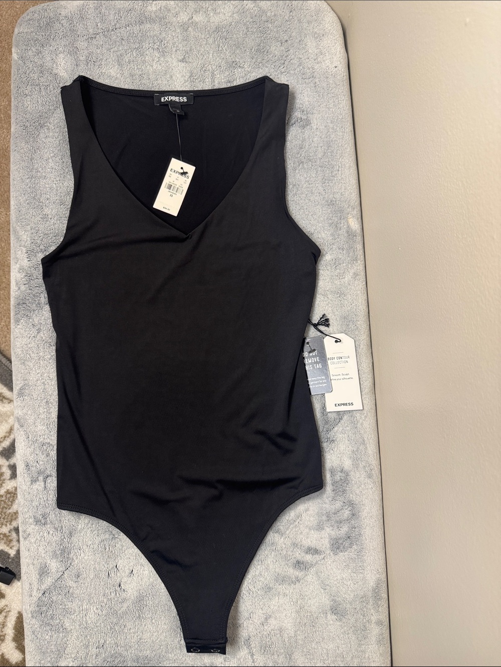 Express Body Contour Black Bodysuit - Size XS - NWT
